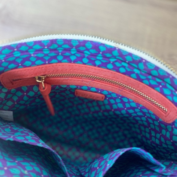 Steven By Steve Madden Jyme Colorful Embroidered Pom Pom Clutch Pouch Natural - Picture 7 of 12